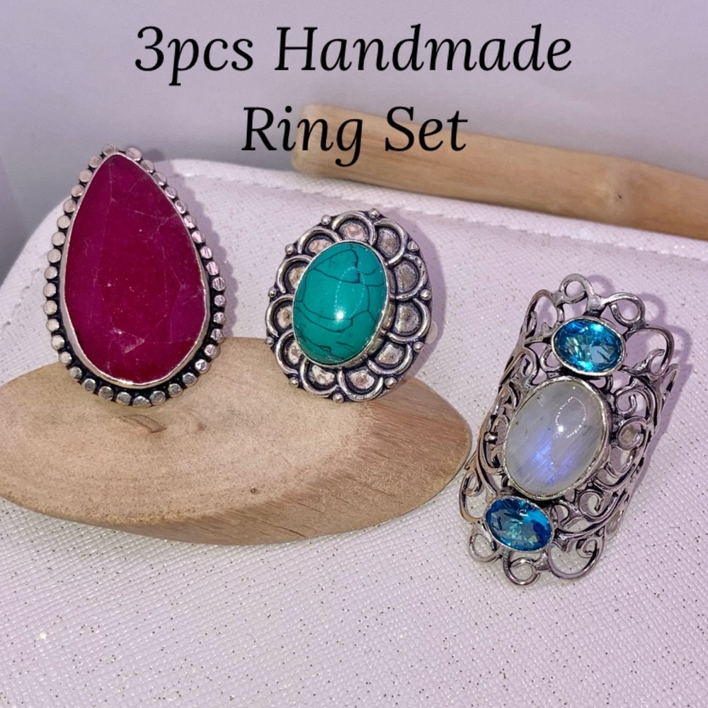 3pcs Handmade Ring Set Reject Jewelry